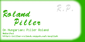 roland piller business card